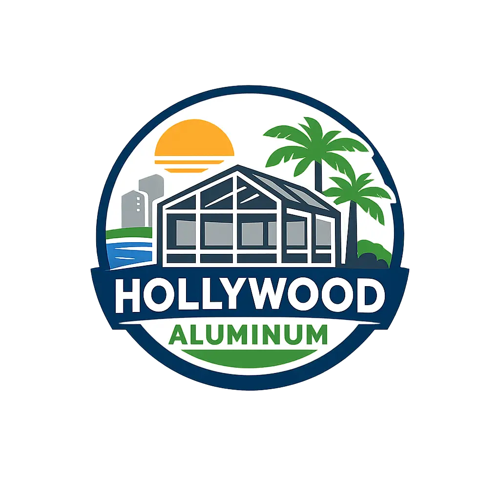 Hollywood Aluminum logo for aluminum patio covers in Hollywood, FL services